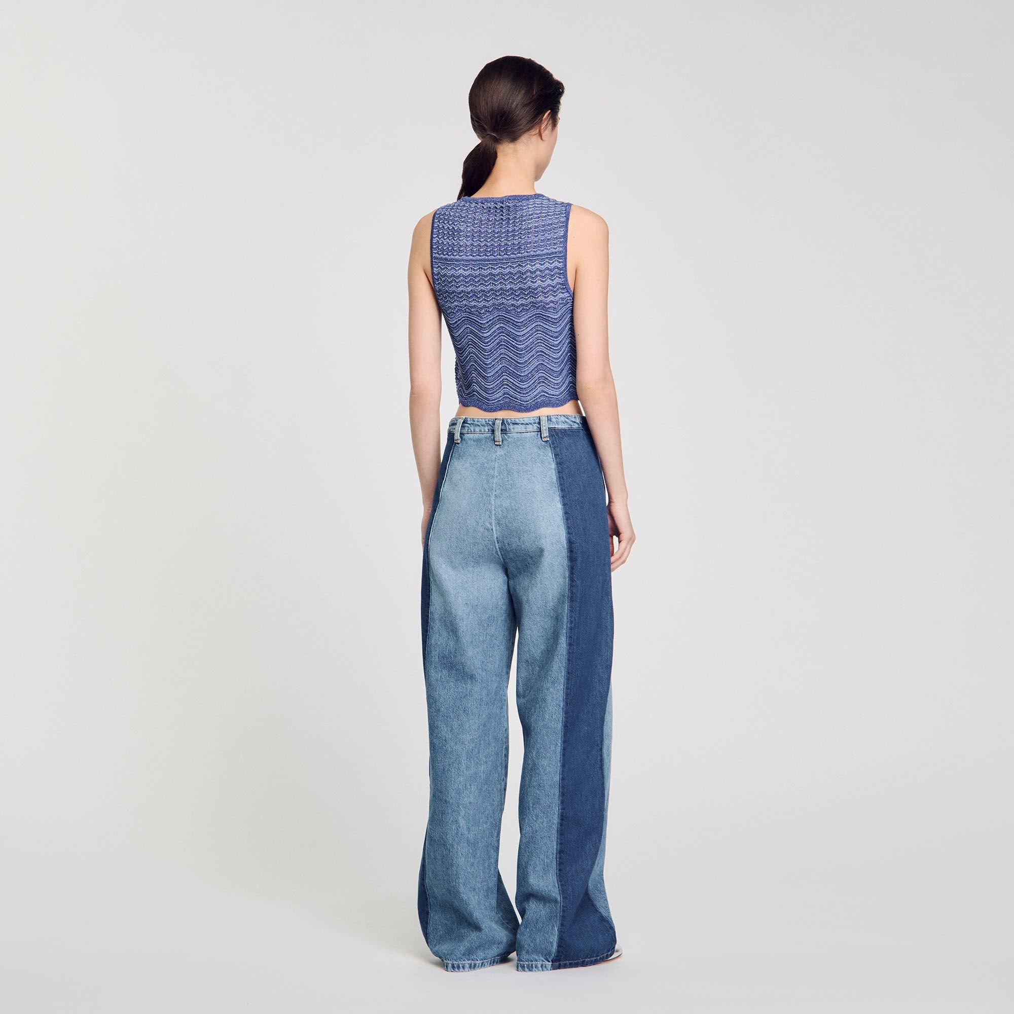 Sandro / Glitter knit sweater Royal Blue