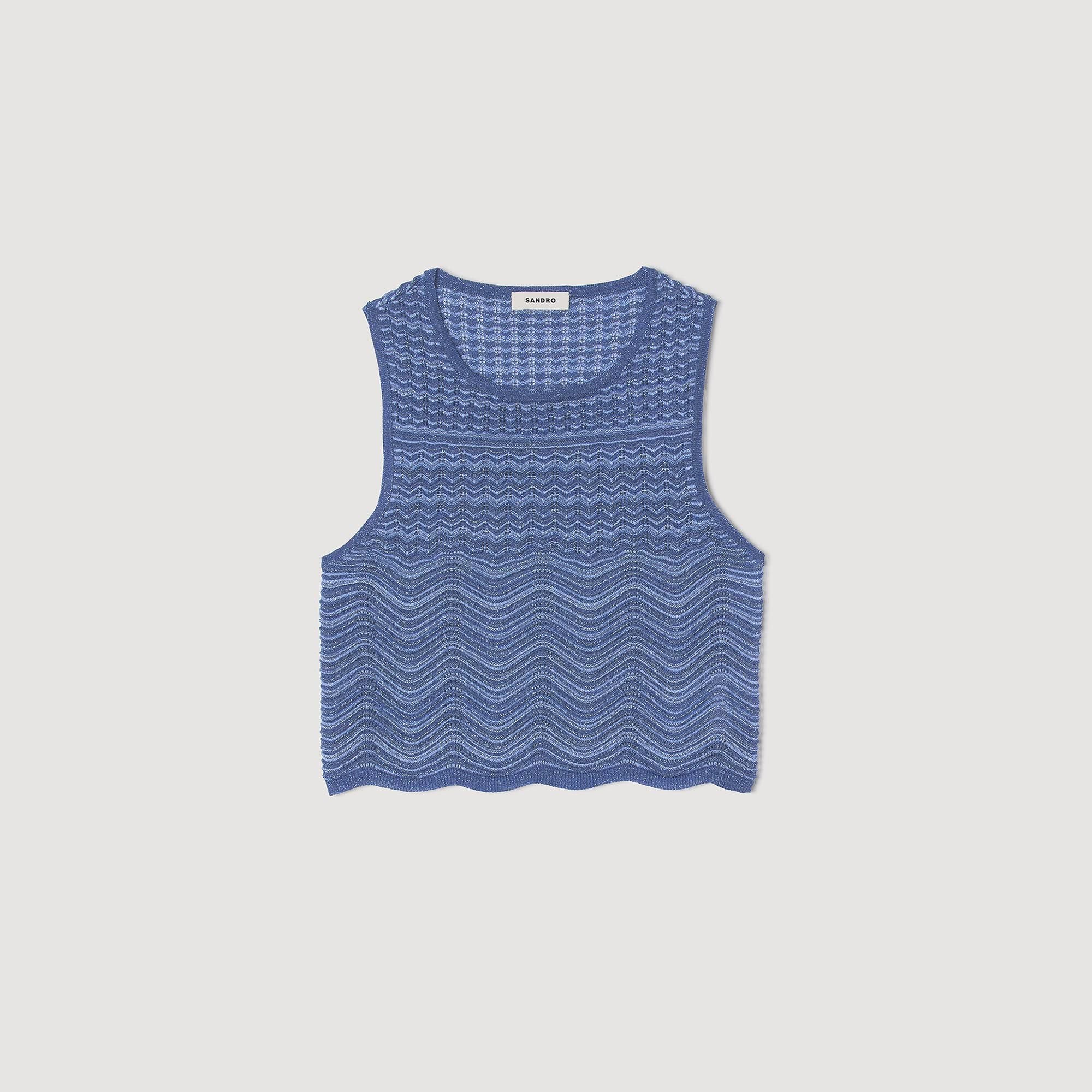 Sandro / Glitter knit sweater Royal Blue