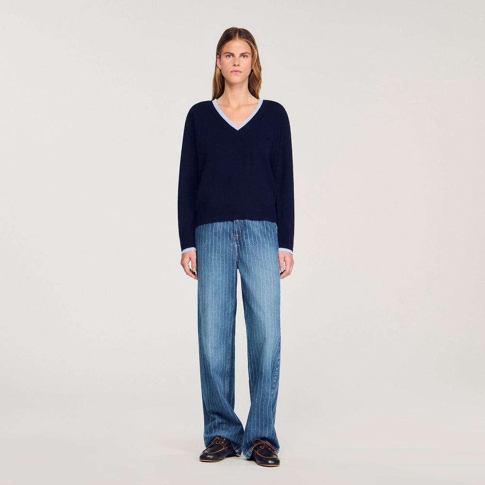 Sandro / Wool and cashmere sweater Navy Blue