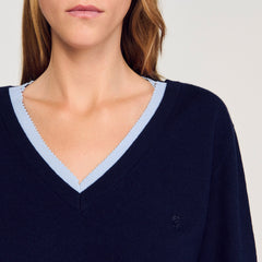 Sandro / Wool and cashmere sweater Navy Blue