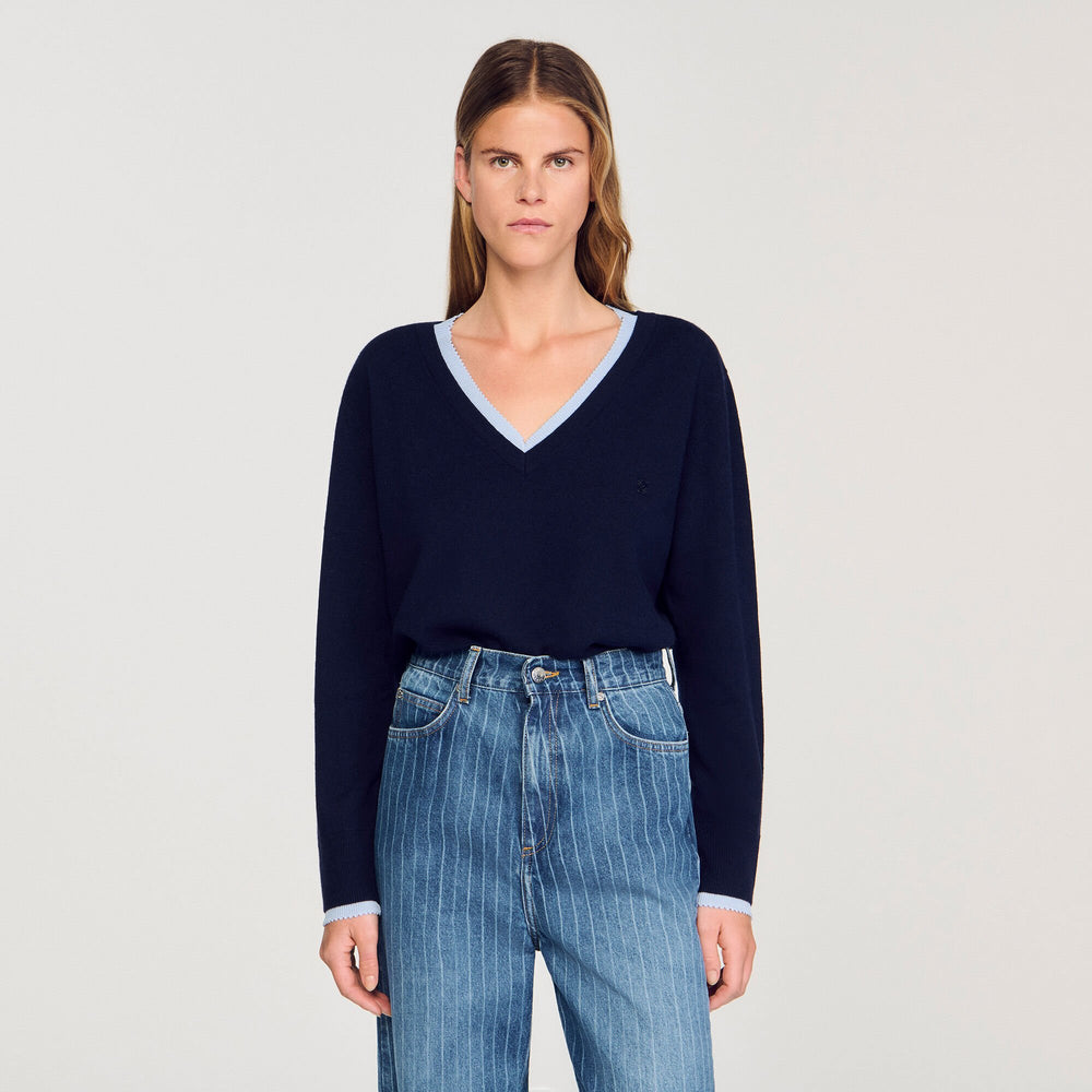 Sandro / Wool and cashmere sweater Navy Blue