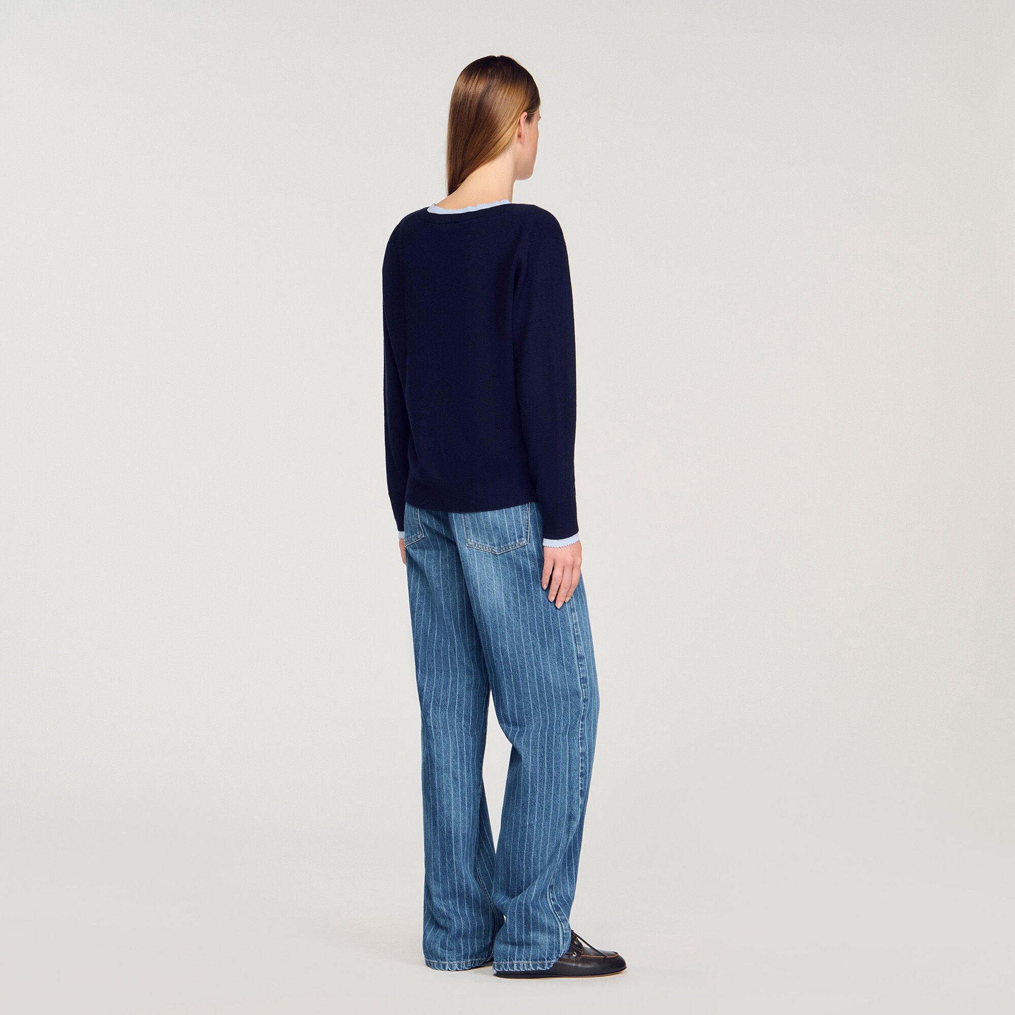 Sandro / Wool and cashmere sweater Navy Blue