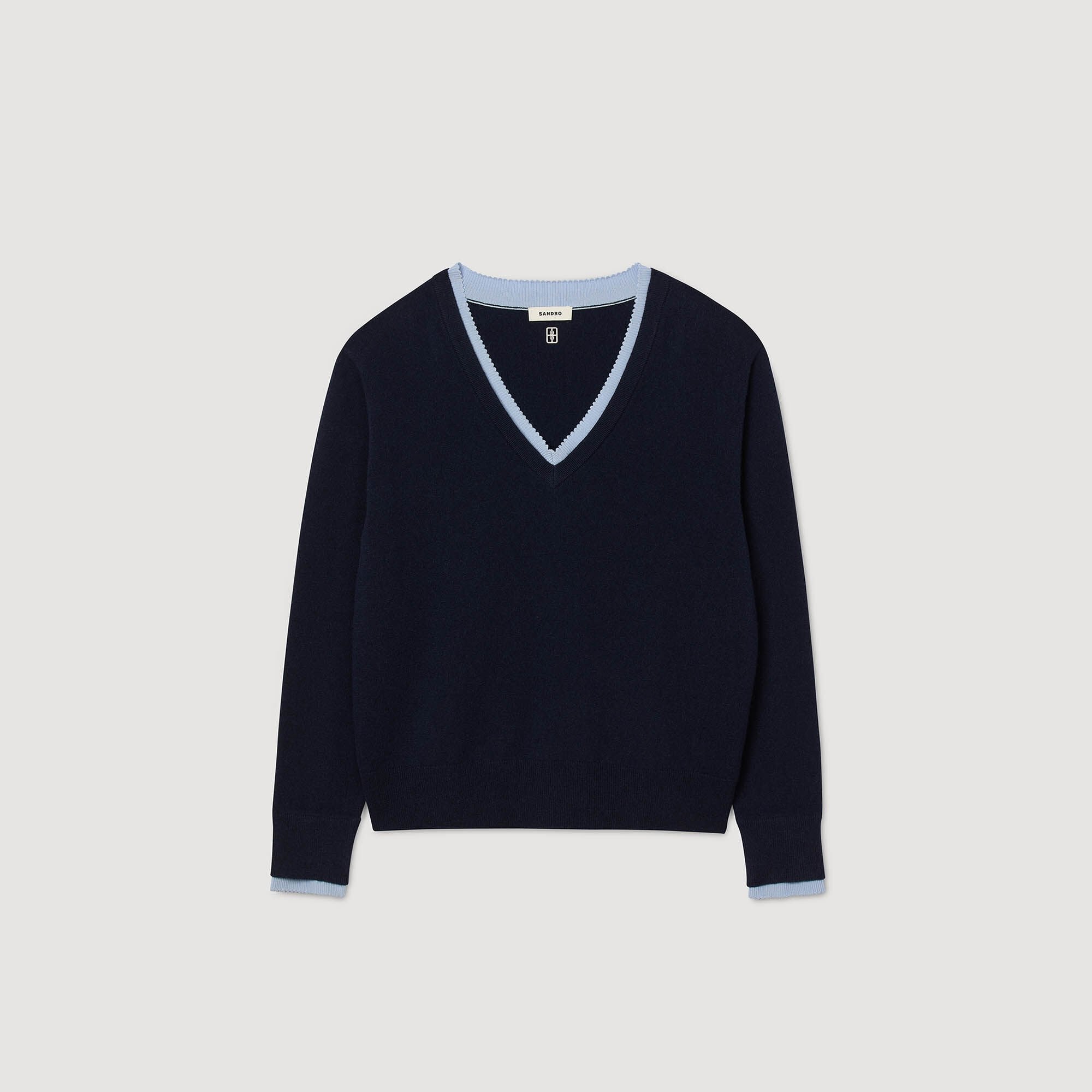 Sandro / Wool and cashmere sweater Navy Blue