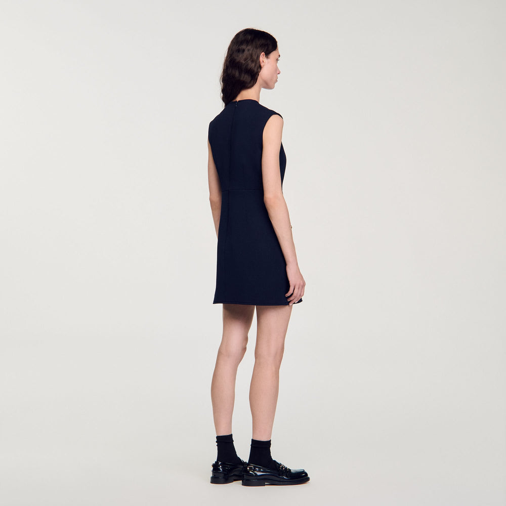Sandro / Mini dress with buttons Navy Blue