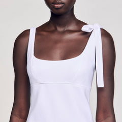 Sandro / Dual-material mini dress White