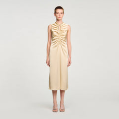 Sandro / Rhinestone midi dress Sand