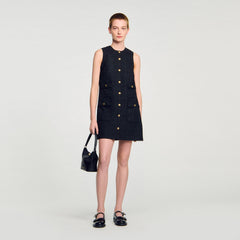 Sandro / Mini tweed dress Black