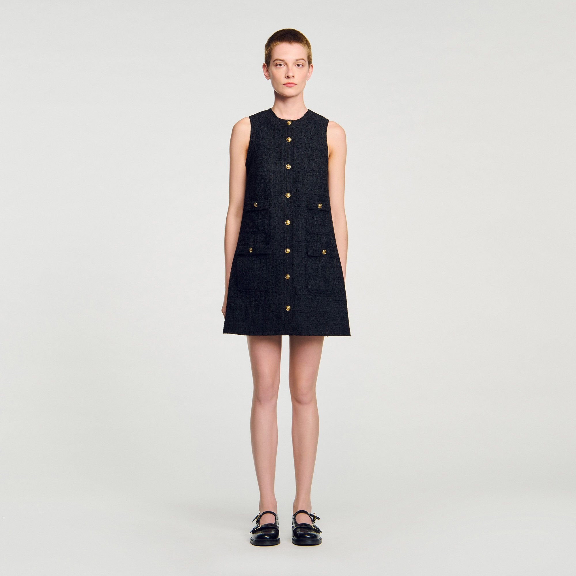 Sandro / Mini tweed dress Black