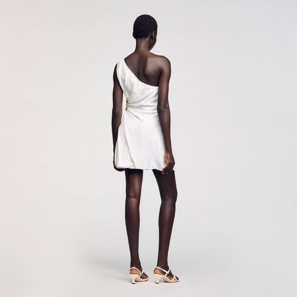 Sandro / Mini asymmetrical dress White