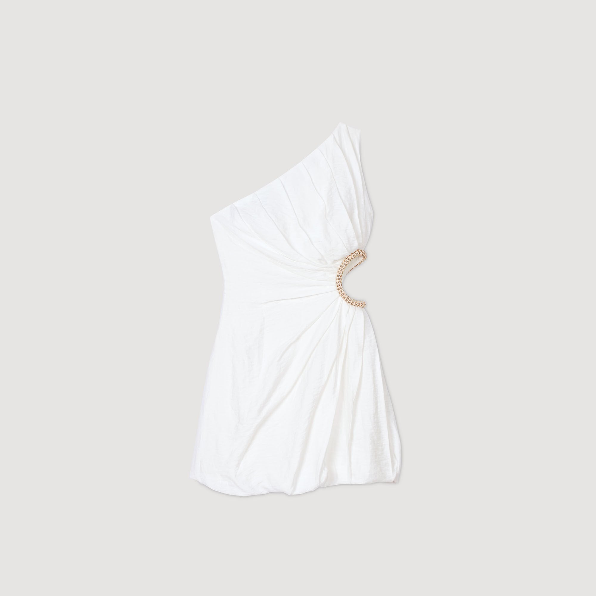 Sandro / Mini asymmetrical dress White