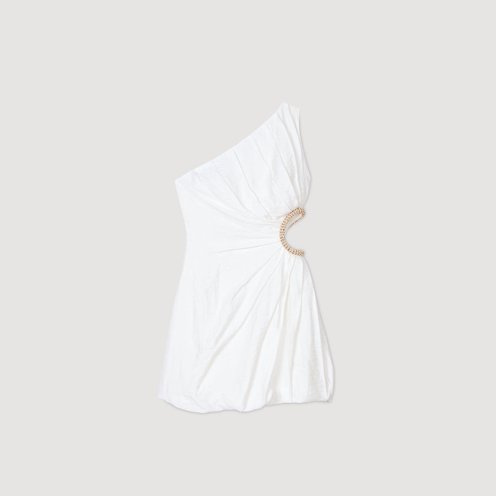 Sandro / Mini asymmetrical dress White