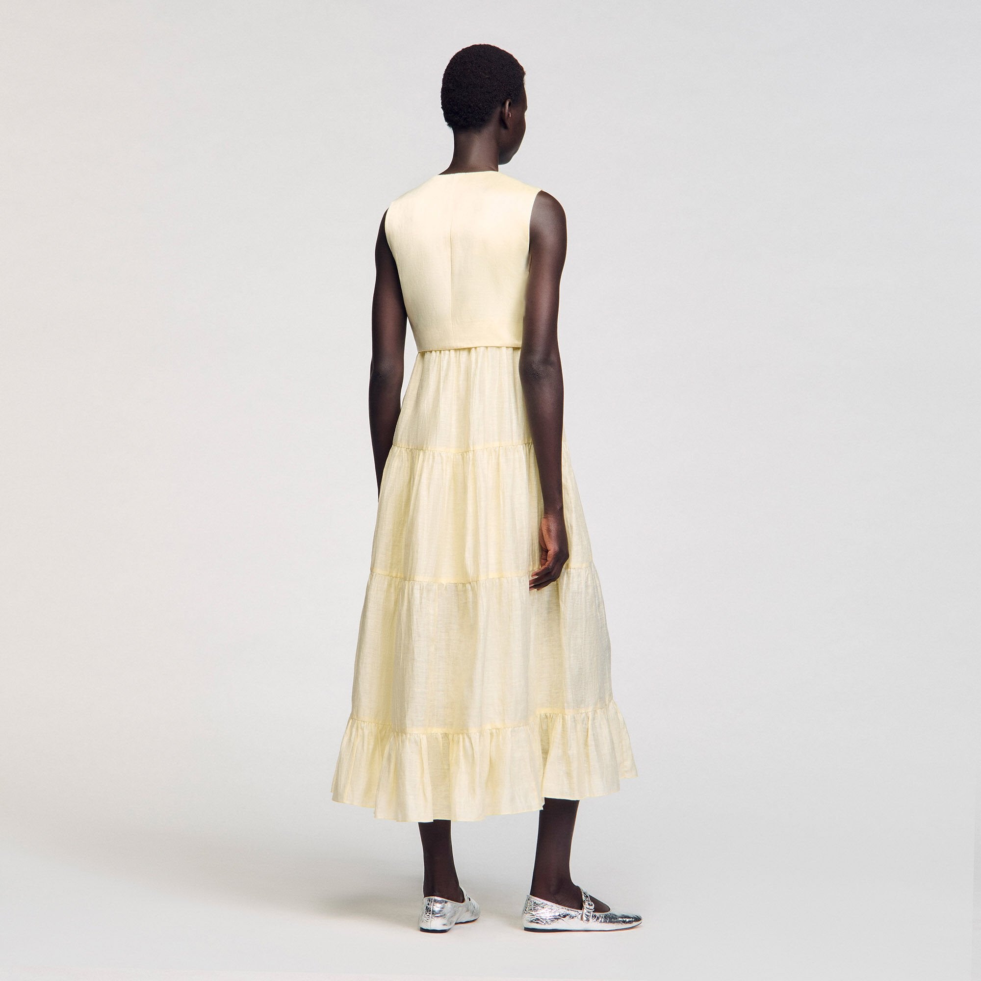 Sandro / Linen maxi dress Light Yellow