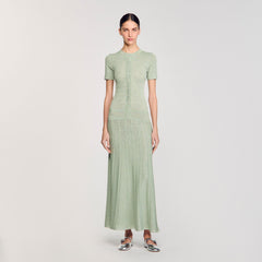 Sandro / Knit maxi dress Almond Green