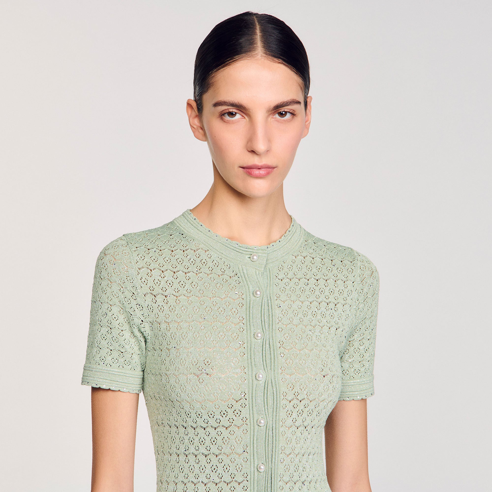 Sandro / Knit maxi dress Almond Green