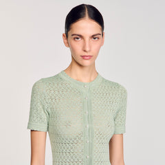 Sandro / Knit maxi dress Almond Green