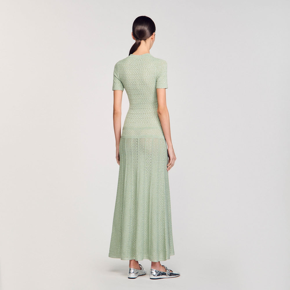 Sandro / Knit maxi dress Almond Green