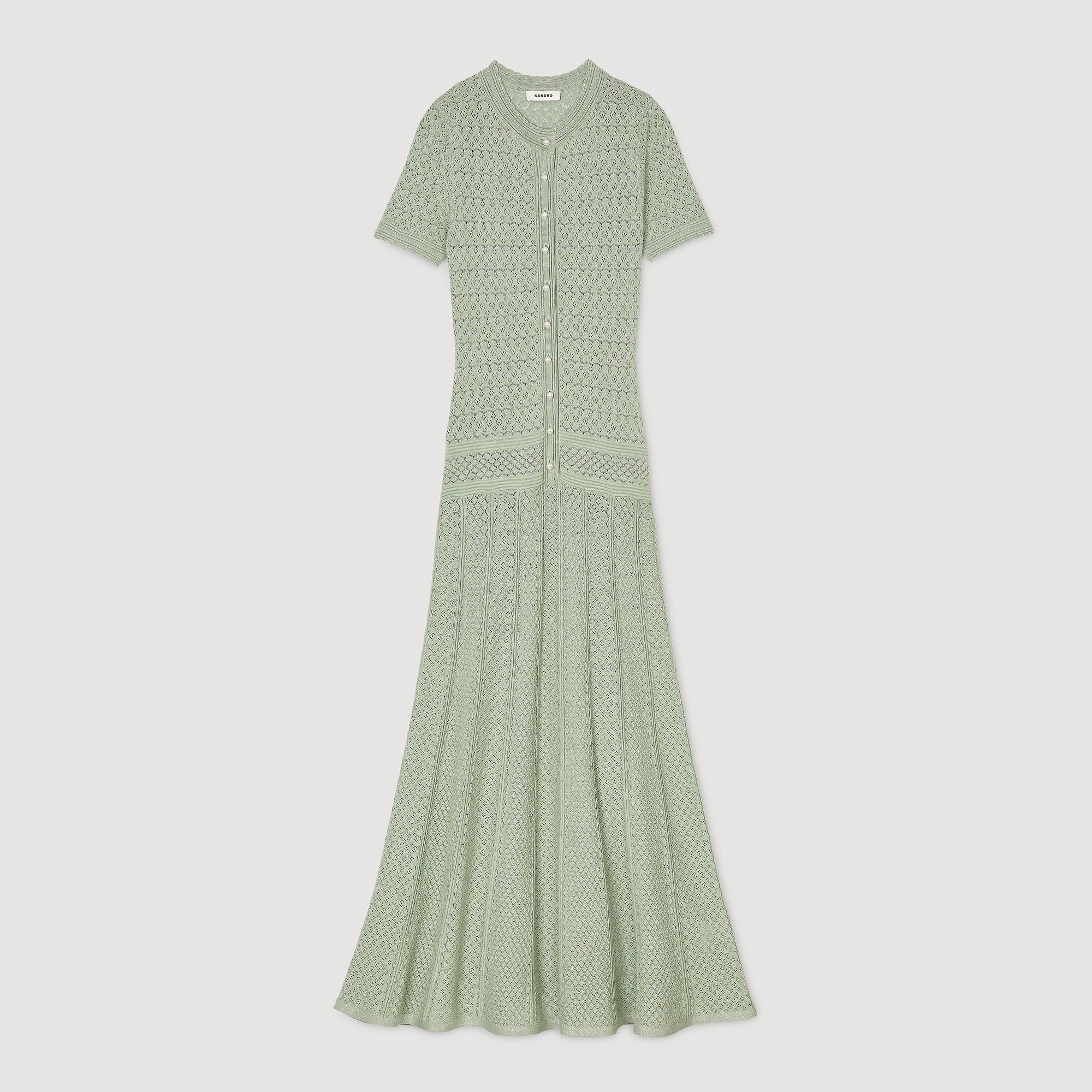Sandro / Knit maxi dress Almond Green