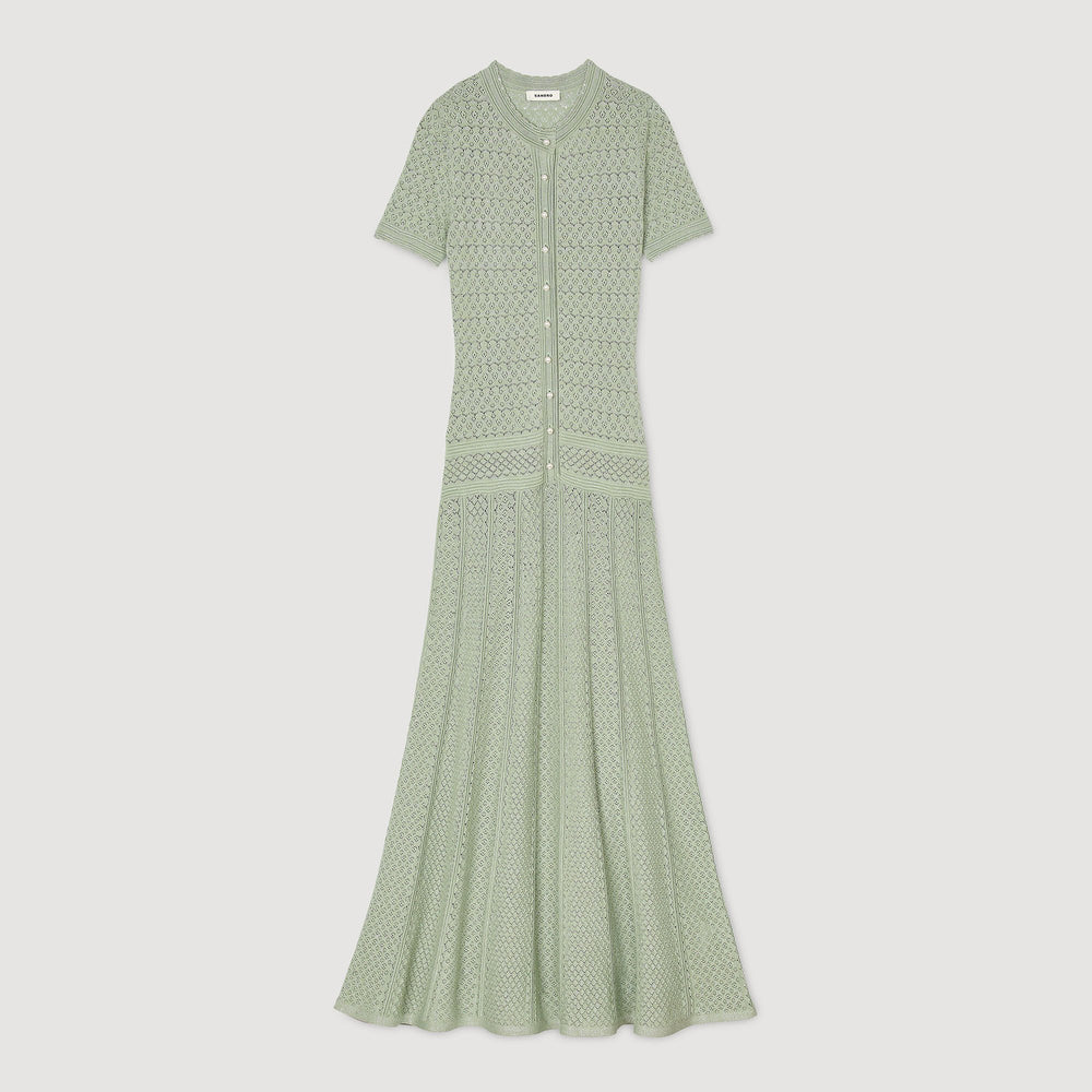 Sandro / Knit maxi dress Almond Green
