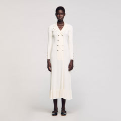 Sandro / Knit maxi dress Ecru