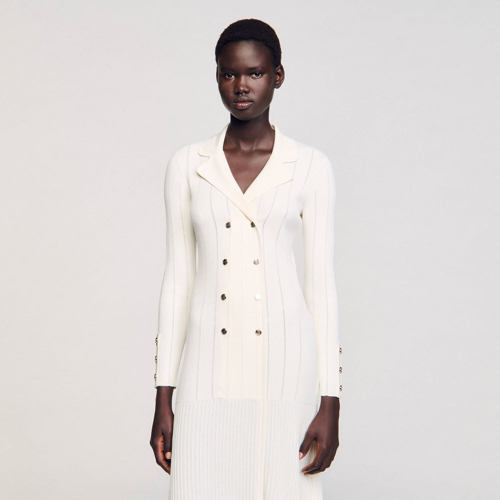 Sandro / Knit maxi dress Ecru