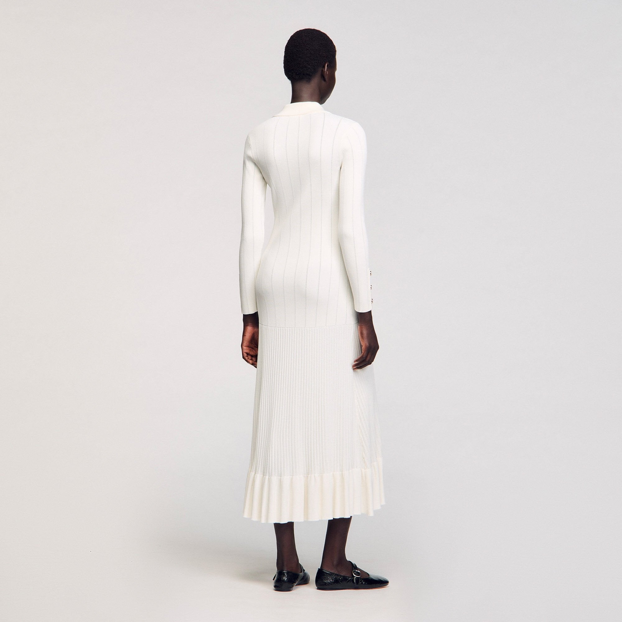 Sandro / Knit maxi dress Ecru