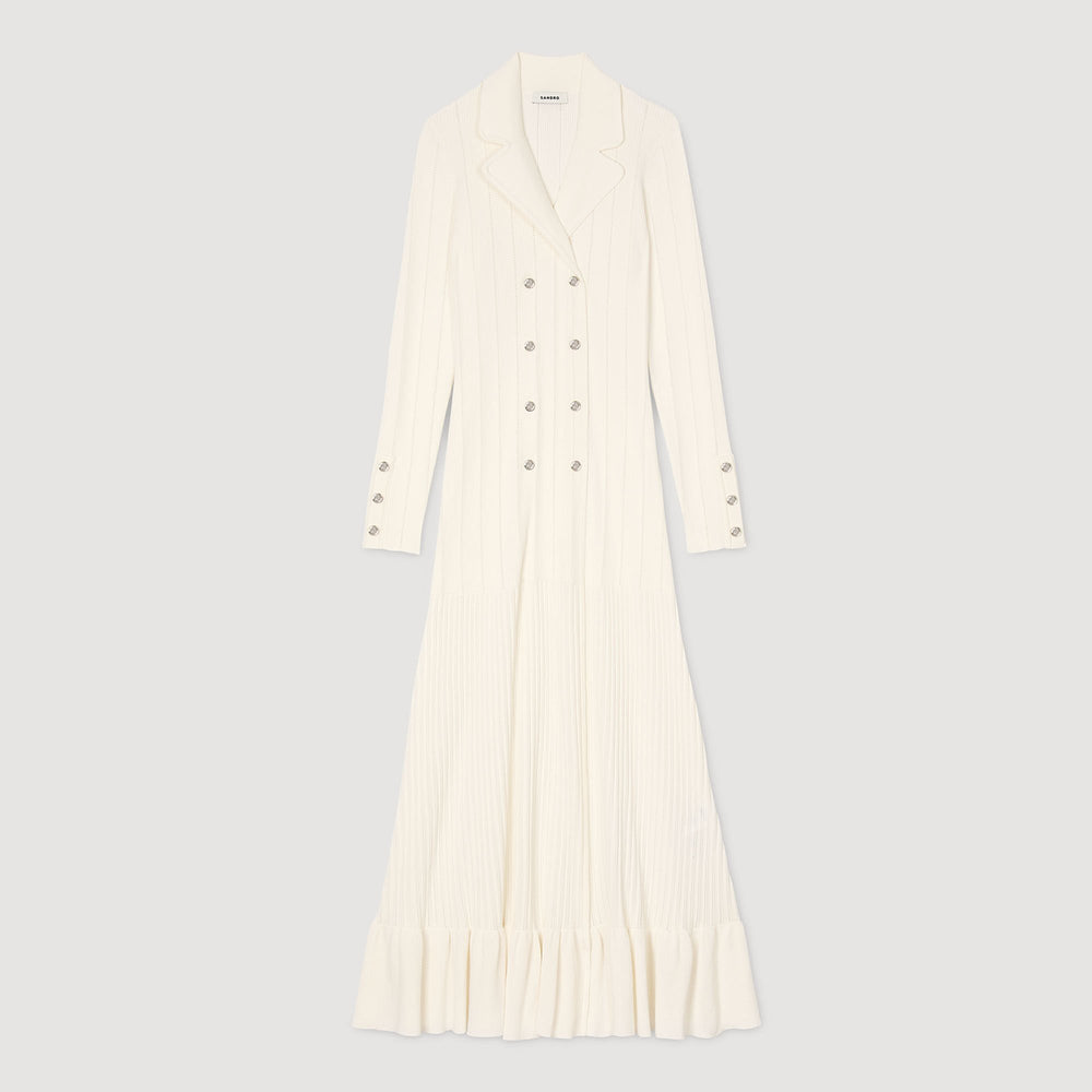 Sandro / Knit maxi dress Ecru