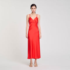 Sandro / Flowy dress with straps Poppy