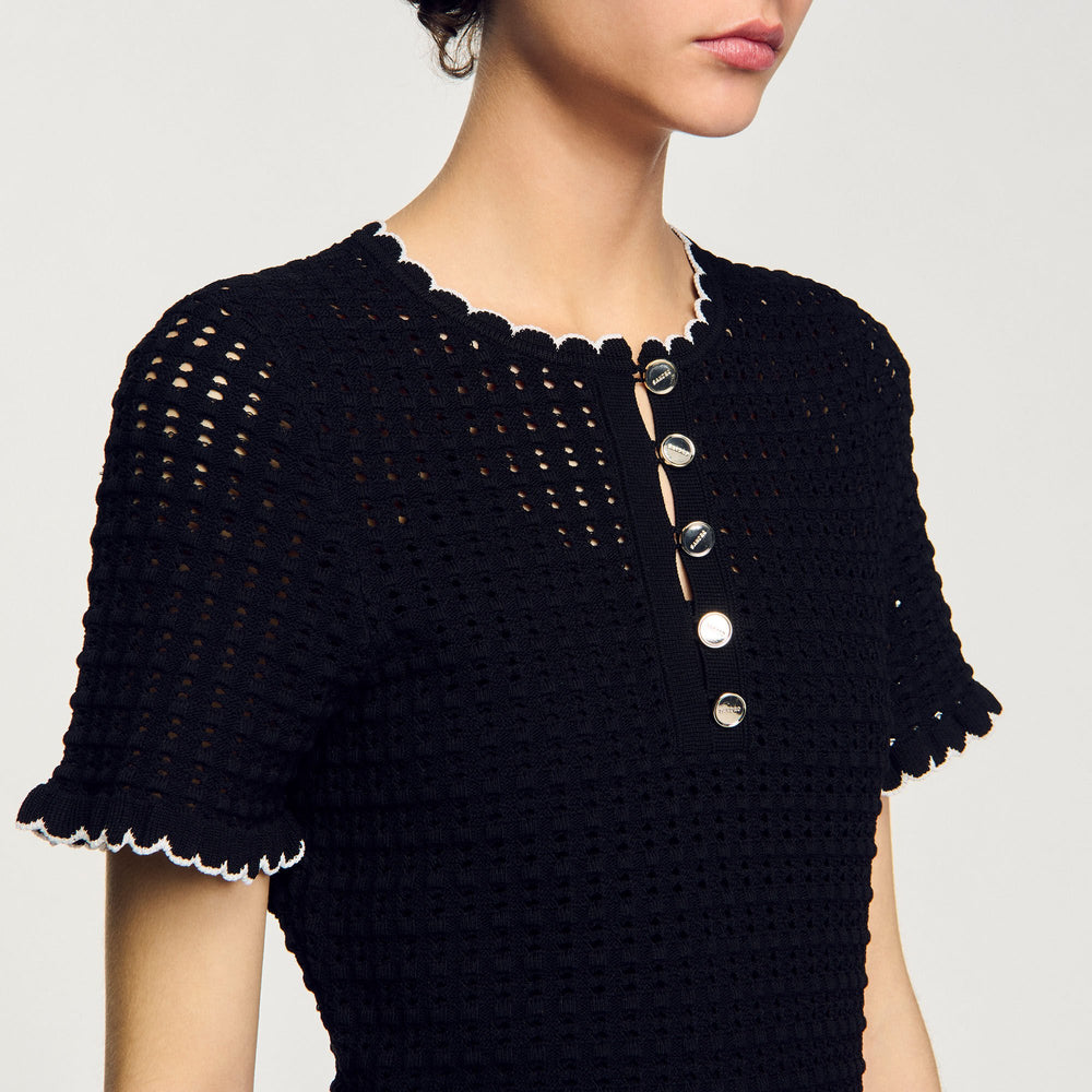 Sandro / Mini knit dress Black