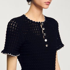 Sandro / Mini knit dress Black