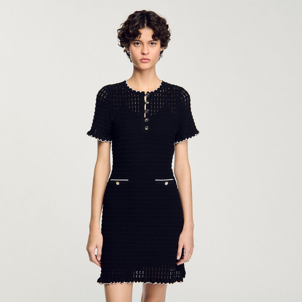 Sandro / Mini knit dress Black