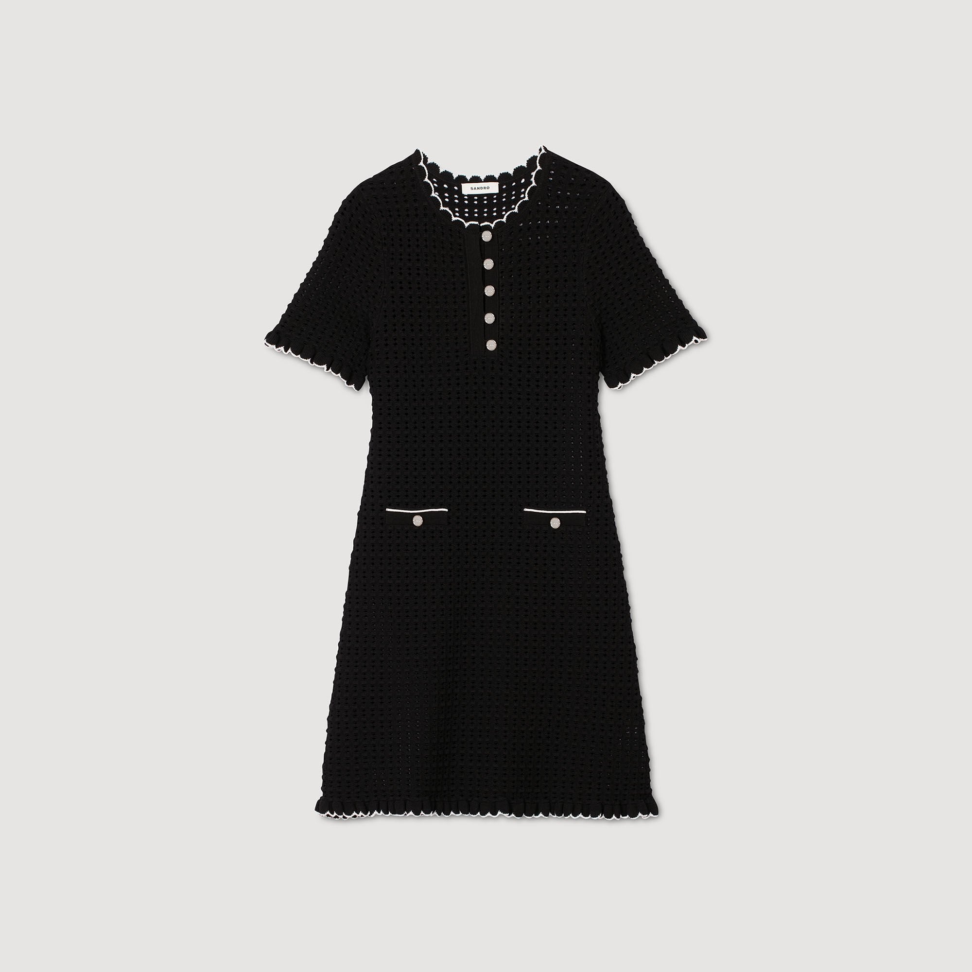 Sandro / Mini knit dress Black