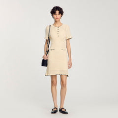 Sandro / Mini knit dress Vanilla