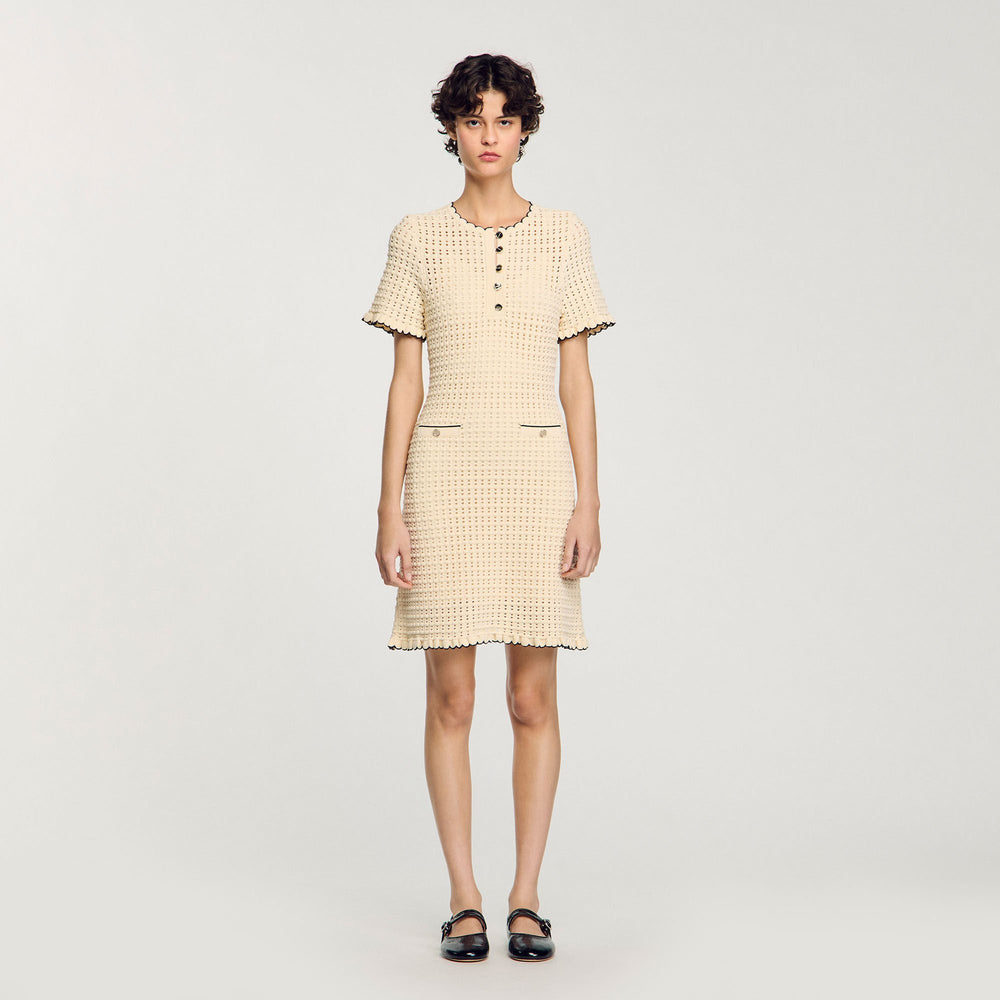 Sandro / Mini knit dress Vanilla