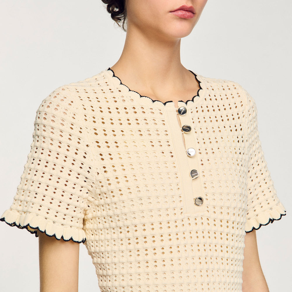 Sandro / Mini knit dress Vanilla