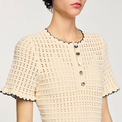 Sandro / Mini knit dress Vanilla