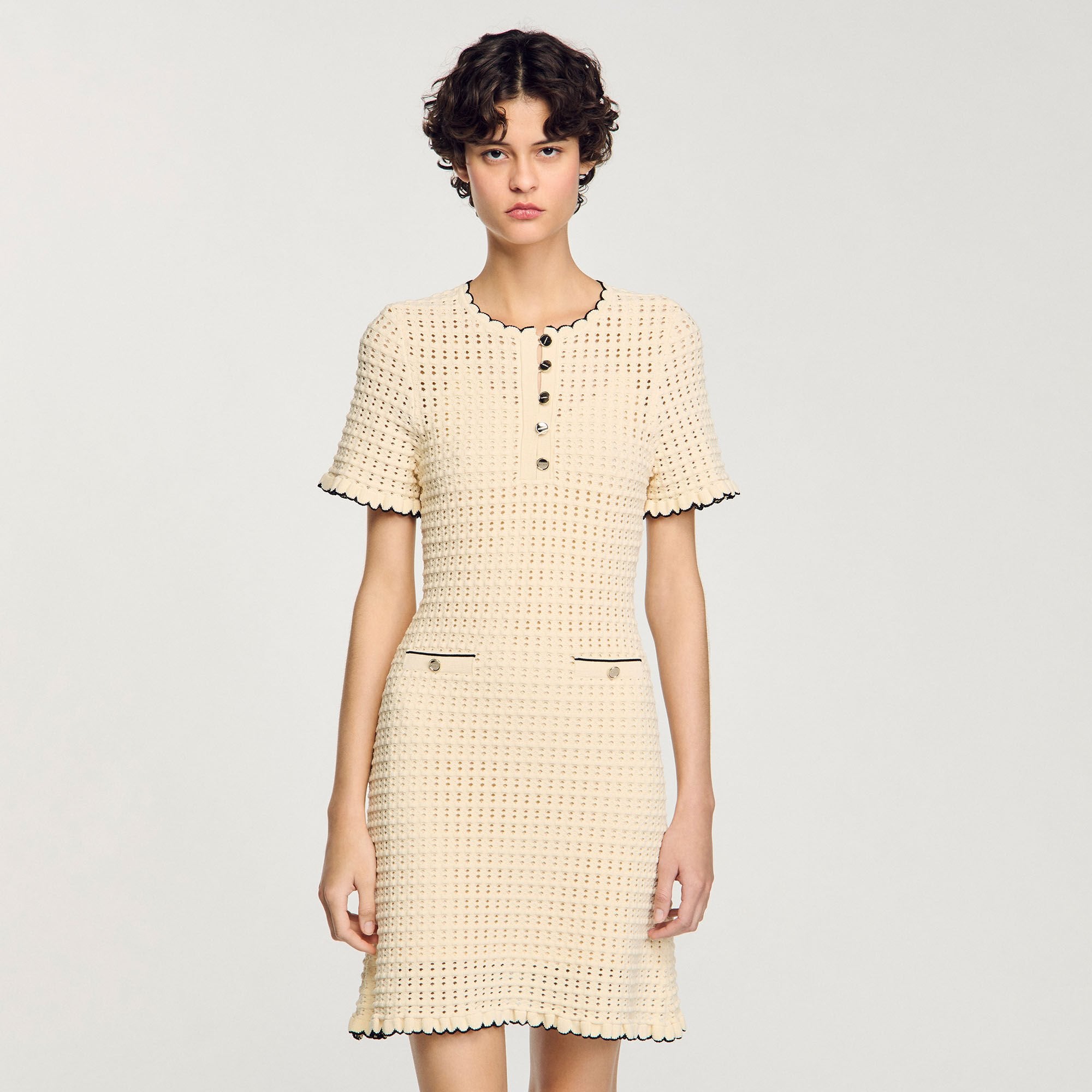 Sandro / Mini knit dress Vanilla