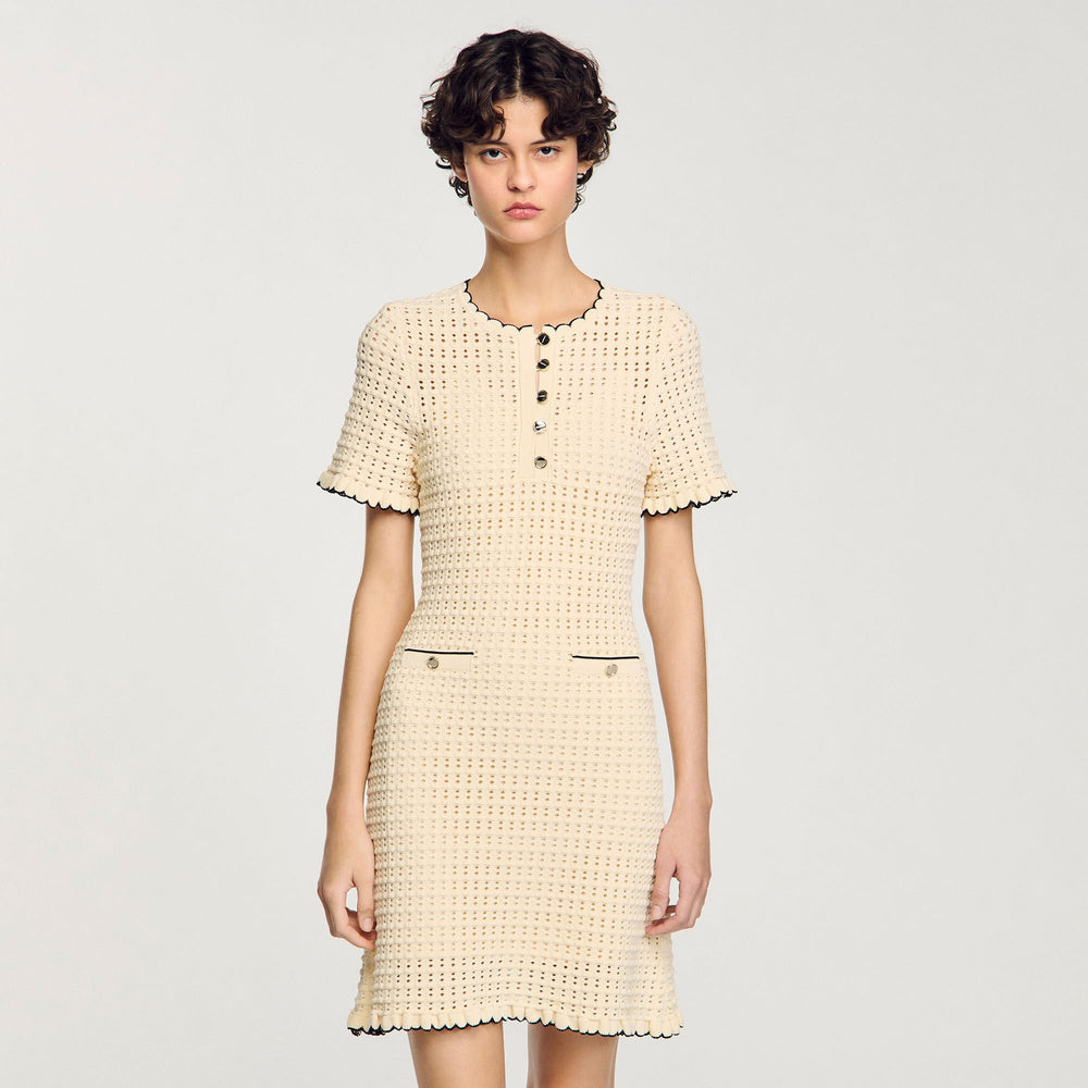 Sandro / Mini knit dress Vanilla