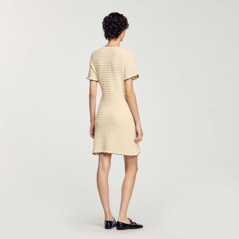 Sandro / Mini knit dress Vanilla