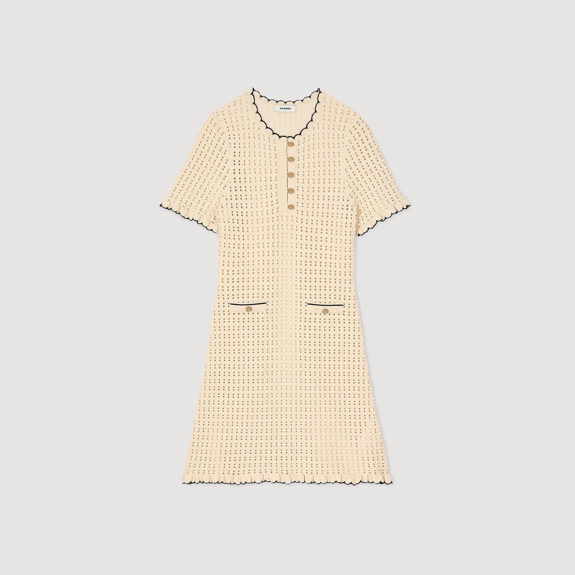Sandro / Mini knit dress Vanilla