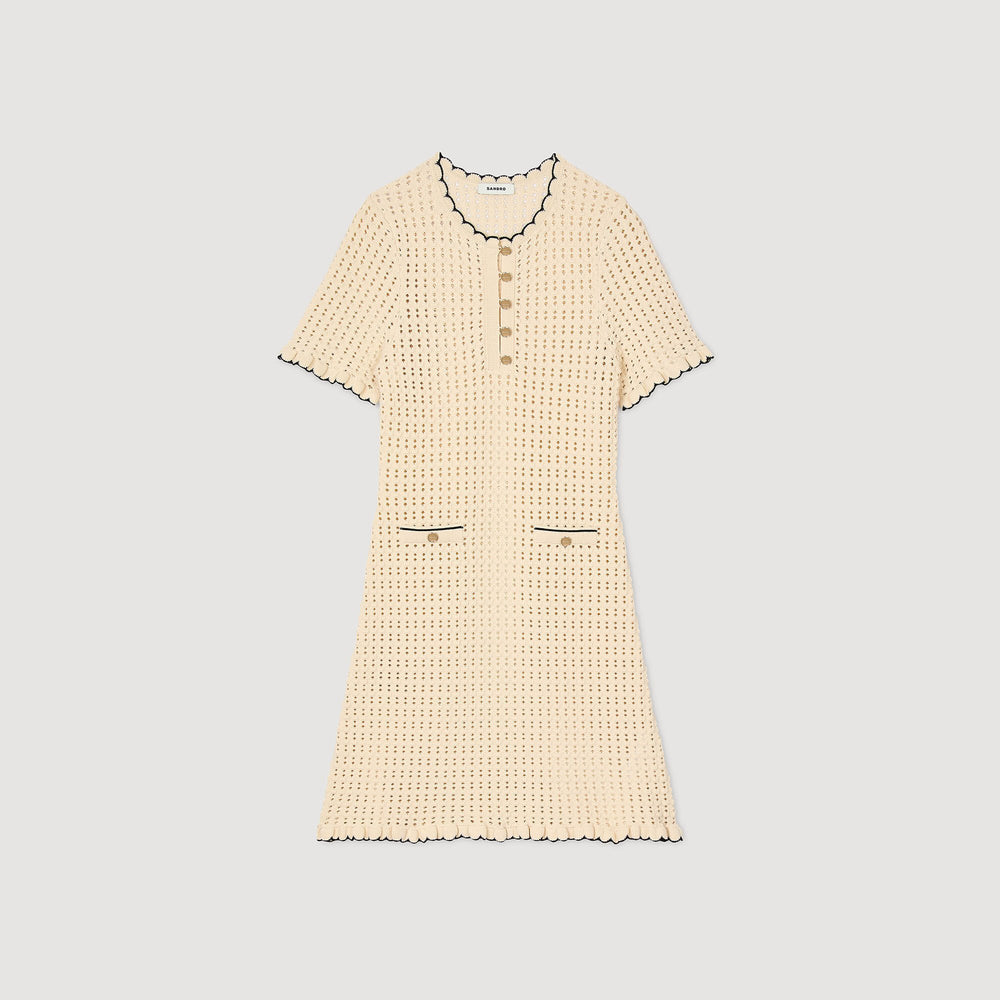 Sandro / Mini knit dress Vanilla
