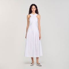 Sandro / Wrap maxi dress White
