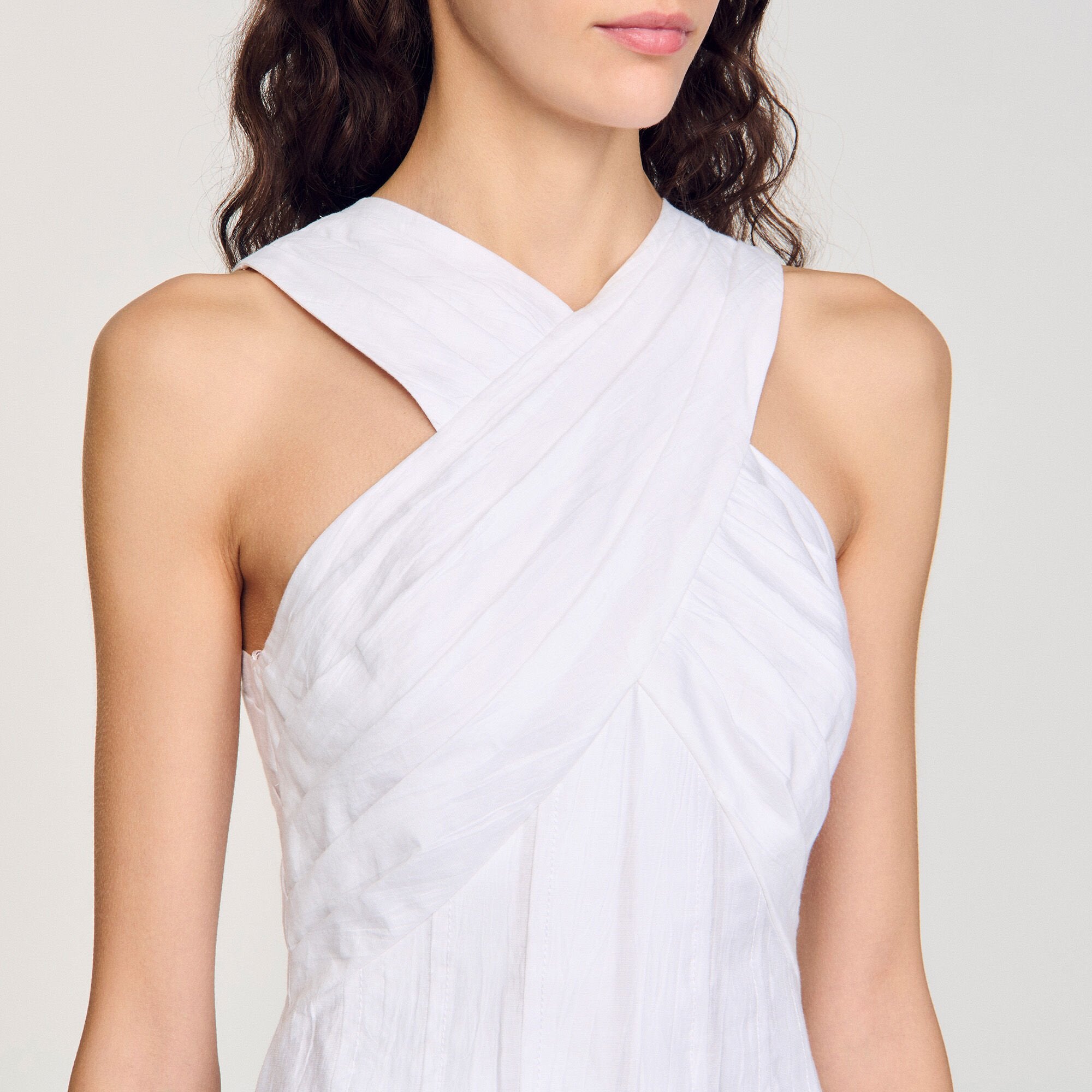 Sandro / Wrap maxi dress White