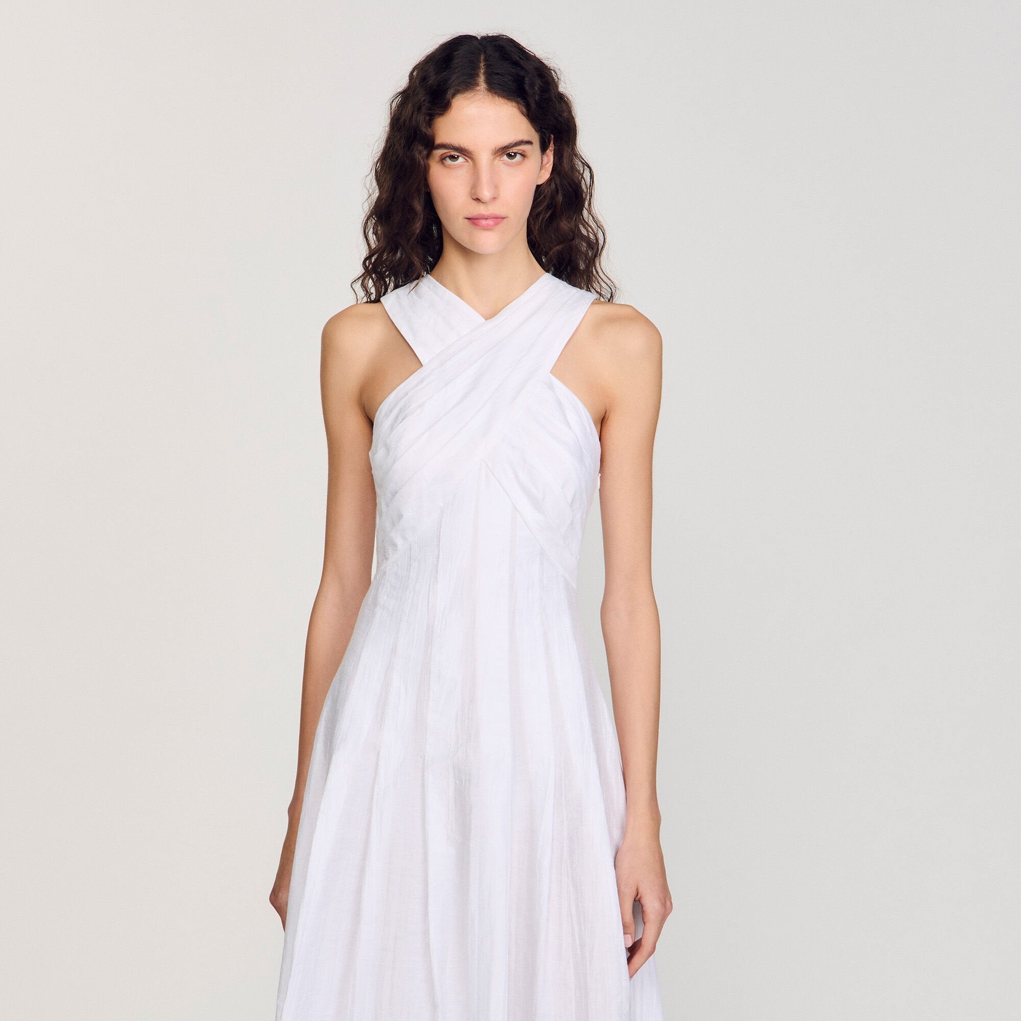 Sandro / Wrap maxi dress White
