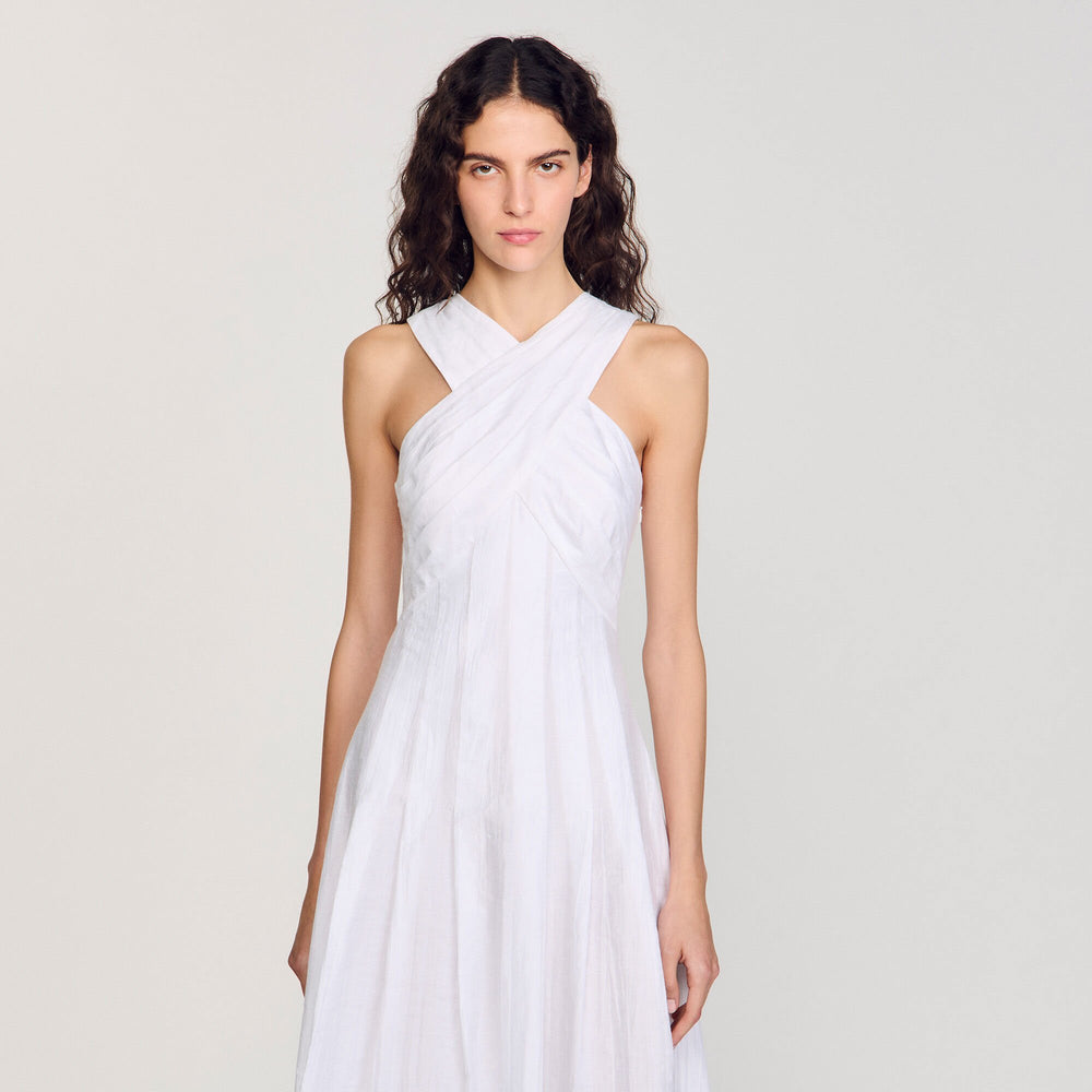 Sandro / Wrap maxi dress White