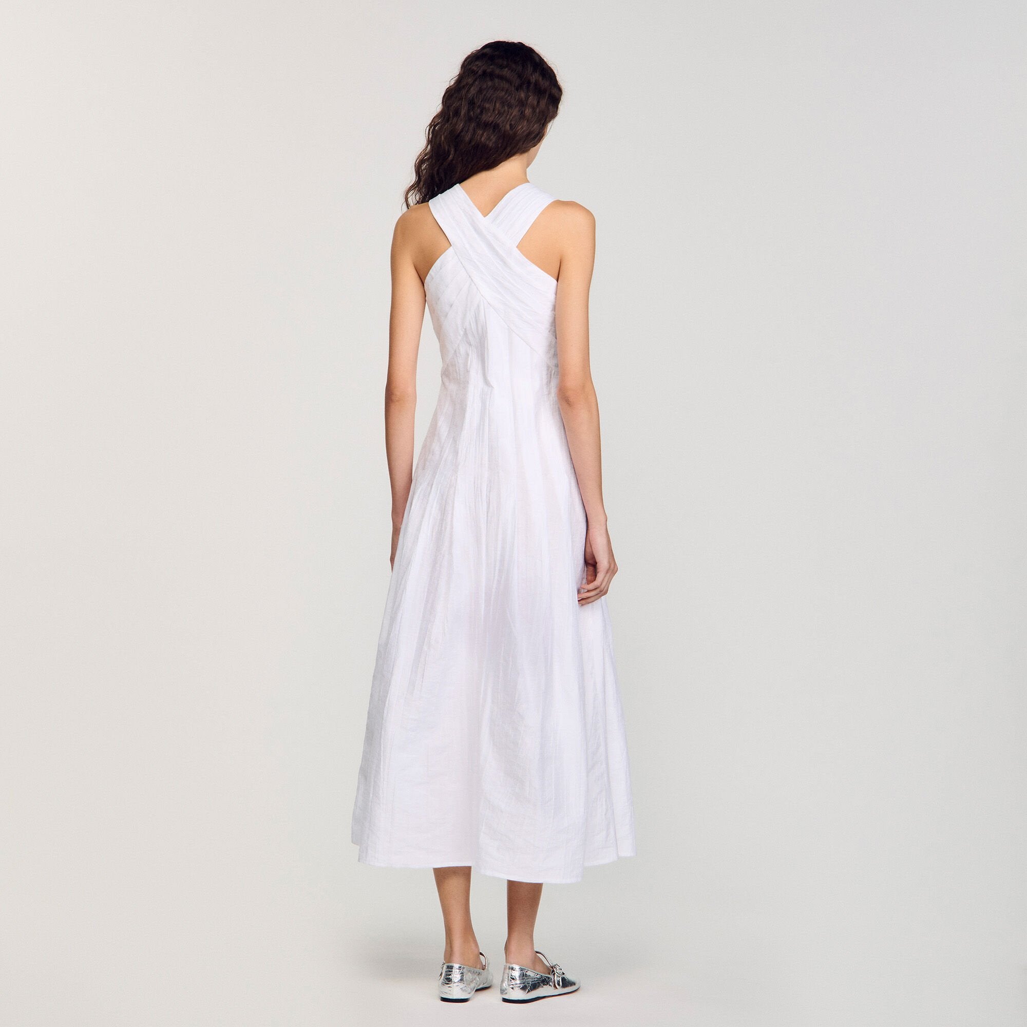 Sandro / Wrap maxi dress White