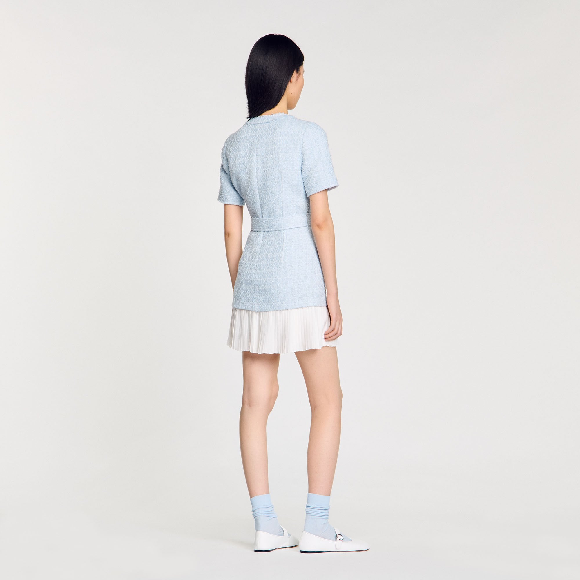 Sandro / Mini tweed dress Sky Blue