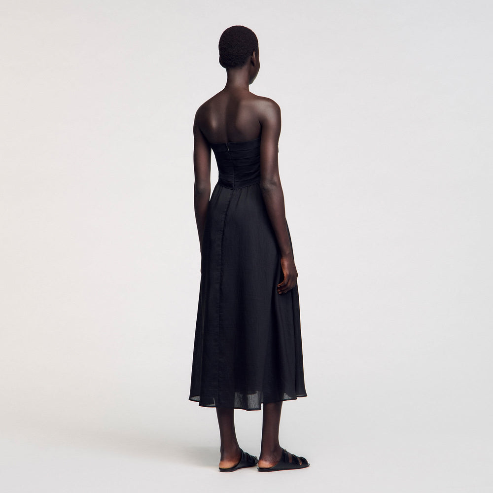 Sandro / Maxi bustier dress Black