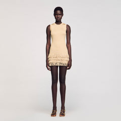 Sandro / Mini knit dress Gold