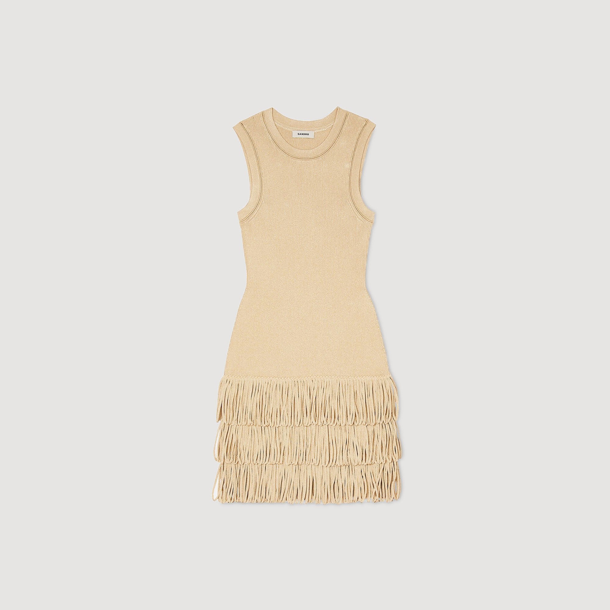 Sandro / Mini knit dress Gold