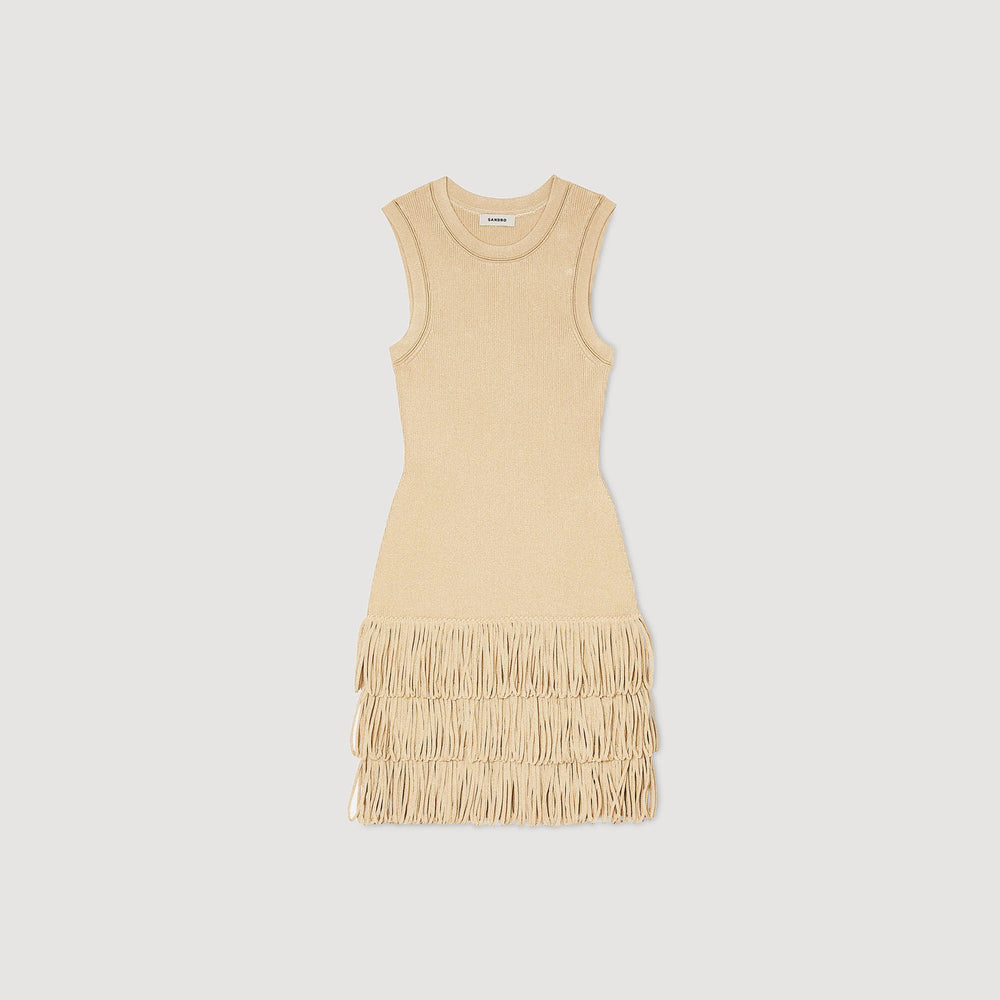 Sandro / Mini knit dress Gold
